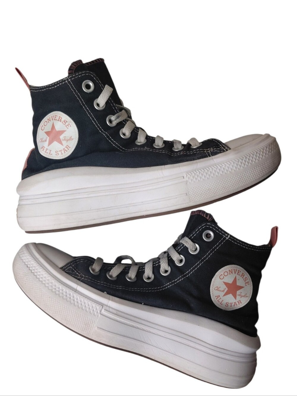 Converse Pink And Blue Platform Chuck Taylor All Star High Top Sneakers Size 6
